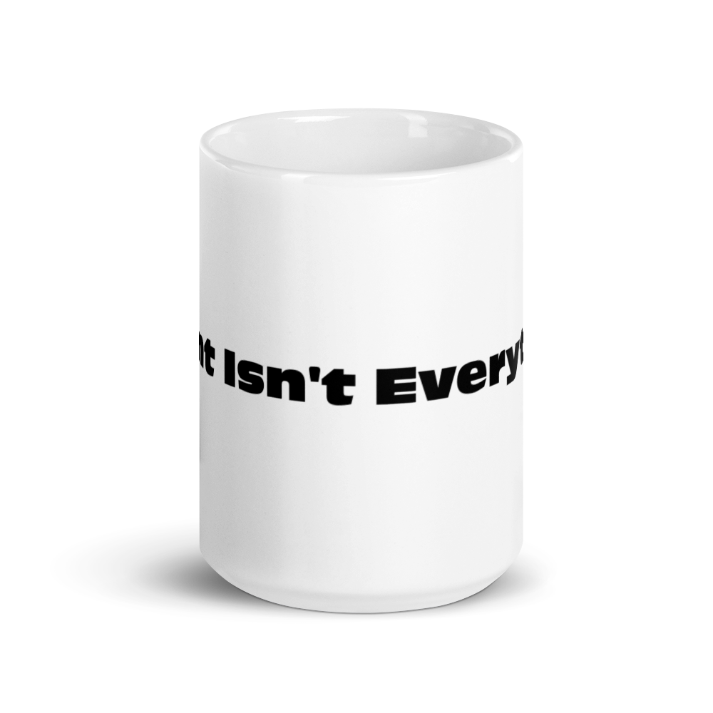 TIE White glossy mug